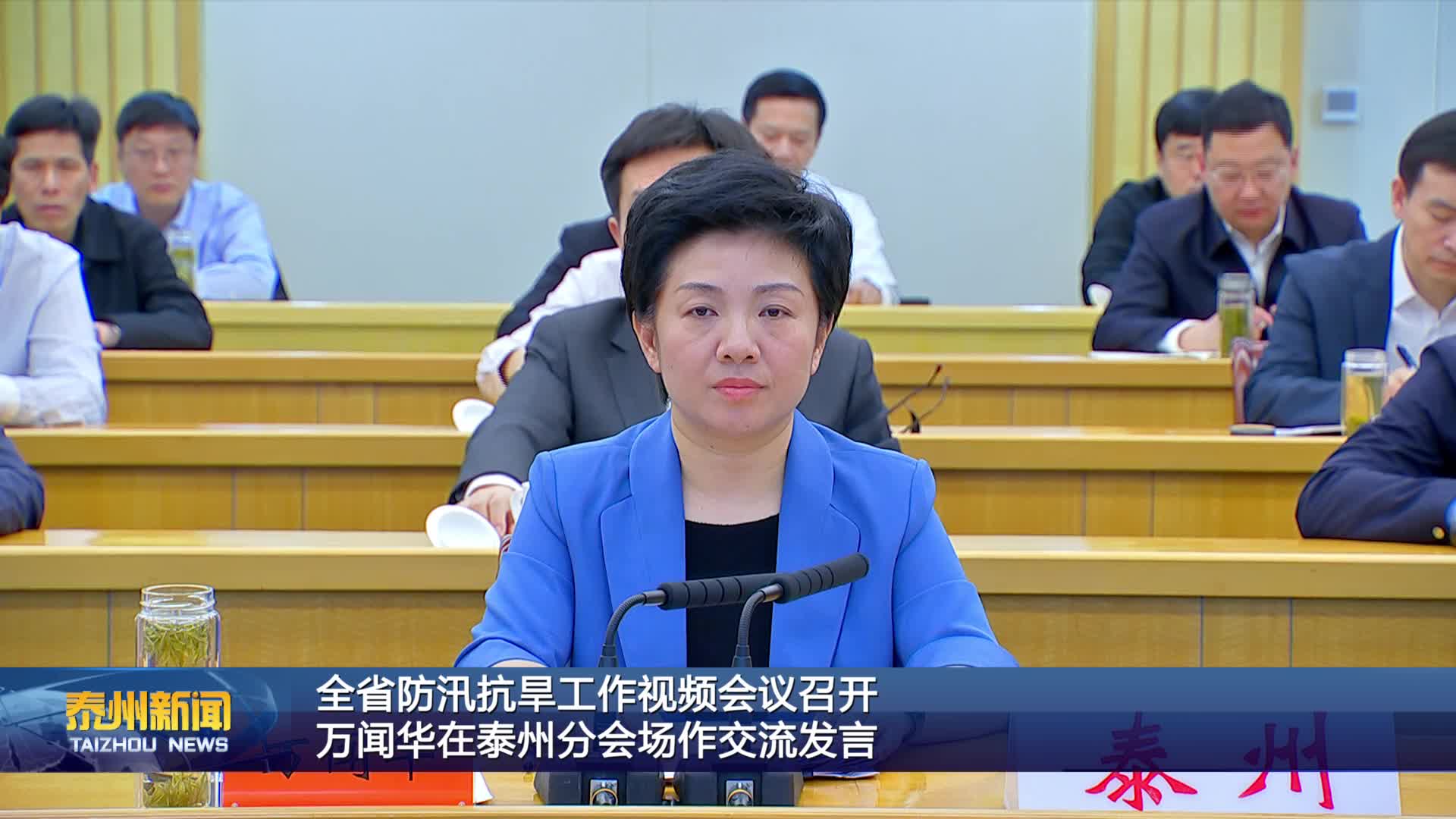 全省防汛抗旱工作视频会议召开  万闻华在泰州分会场作交流发言